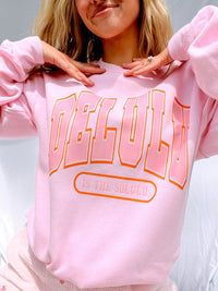 Delulu Is The Solulu Sweatshirt, Light Pink